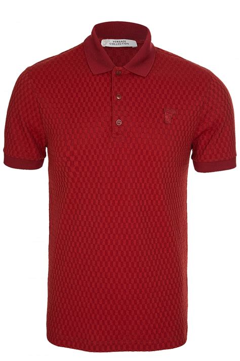 versace collection red polo|Versace polo shirt size guide.